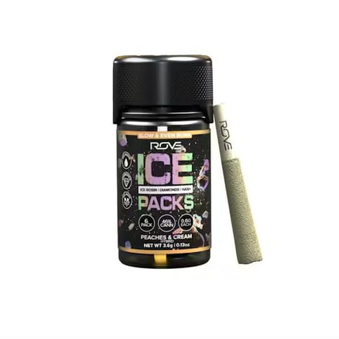 Rove | ICE Peaches & Cream | Infused Prerolls | Hybrid | 3.6g | 6pk