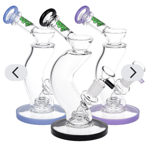 Seshgear | 7.75" Curved Hipcheck Bong - Misc. Colors
