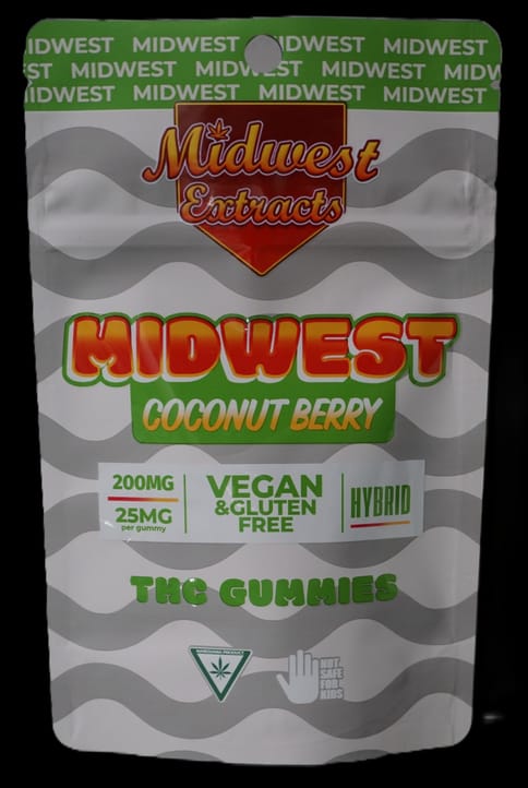 Midwest Extracts Coconut Berry 200mg Gummy 8pk