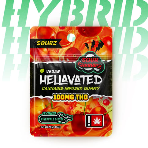 Hellavated Gummies | Sour Cherriez 100mg