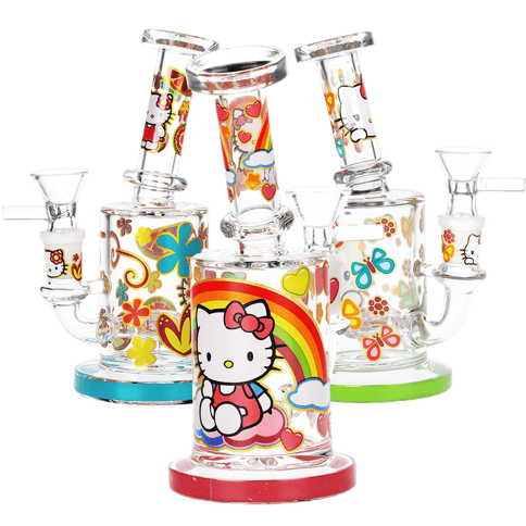 Salutations Kitty Glass Water Pipe | 6.25" | 14mm F
