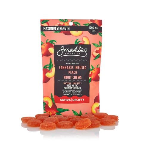 Smokiez Fruit Chews | Sour Peach Sativa 1000mg Med