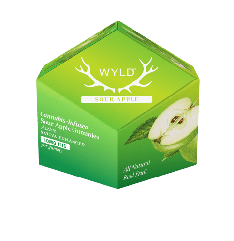 Wyld | Gummies | Sour Apple | Sativa 100mg THC