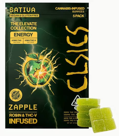 CLSICS Zapple THCV/THC Live Rosin Gummies 5pk