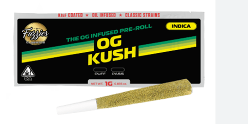 Fuzzies | OG Kush | Infused Preroll | Indica | 1g