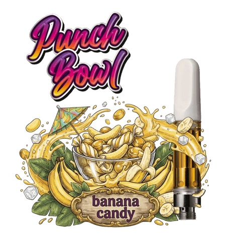 PUNCH BOWL | FLAVORED CARTRIDGE | BANANA CANDY | HYBRID | 1 GRAM | 510 THREAD