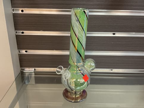 Green Striped Frog Bulb Bong
