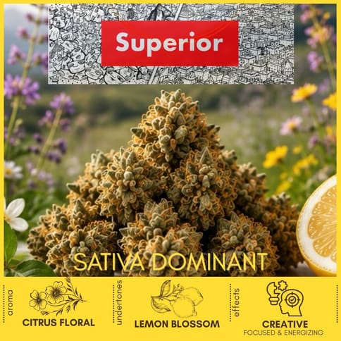 Screamin Flo Deli Cannabis Flower by Superior | Golden Rookie