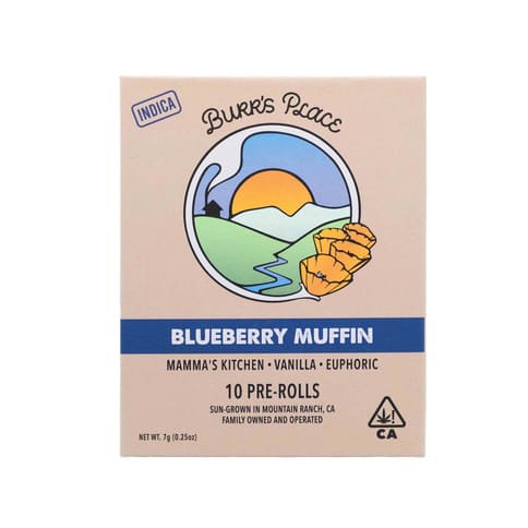 Burr's Place | Blueberry Muffin (I) | .7g x 10 Preroll Joints