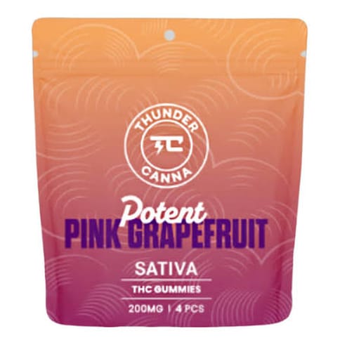 Pink Grapefruit 200mg Gummies | Thunder Canna