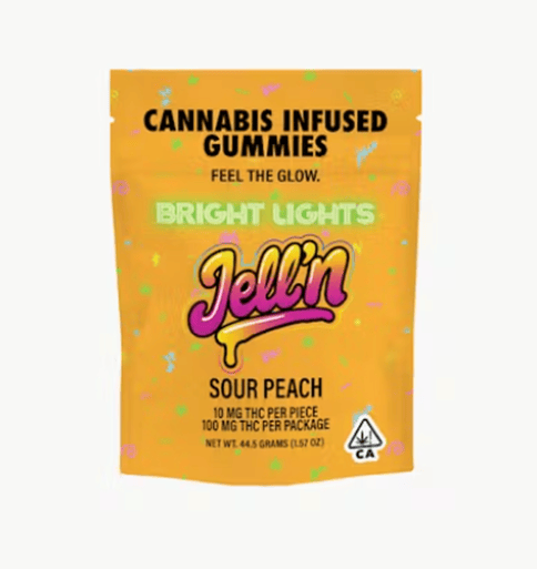 Bright Lights | Jell'n Sour Peach | Gummies | Hybrid | 10pk | 100mg