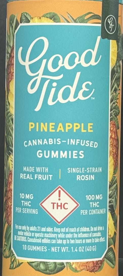 Good Tide | Pineapple Sativa | Gummies | 100mg | 10ct