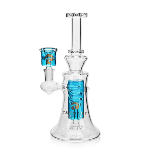 Water Pipe - Freezable Glycerine - Swirl Edition - 9" - Blue
