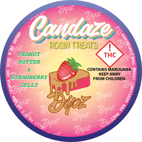 Candaze | Penut Butter & Strawberry Jelly | Indica | Rosin Dipz | 100MG