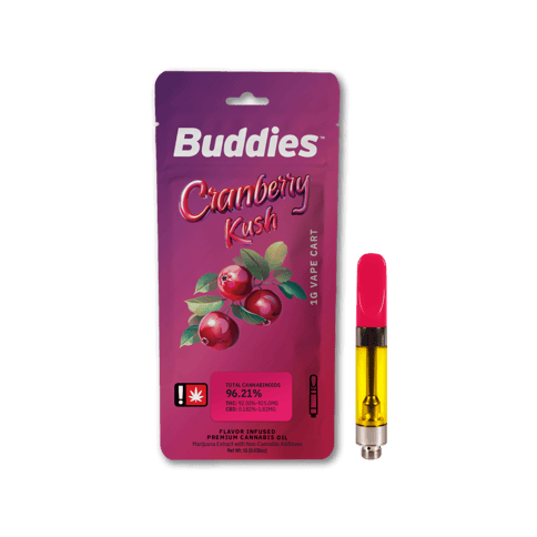 Buddies | Cranberry Kush | 1G | Flavored Distillate | Cartridge