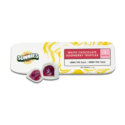 Truffles White Chocolate Raspberry Edible 50mg