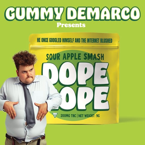 Gummy Demarco Sour Apple Smash Dope Rope Gummies 200mg
