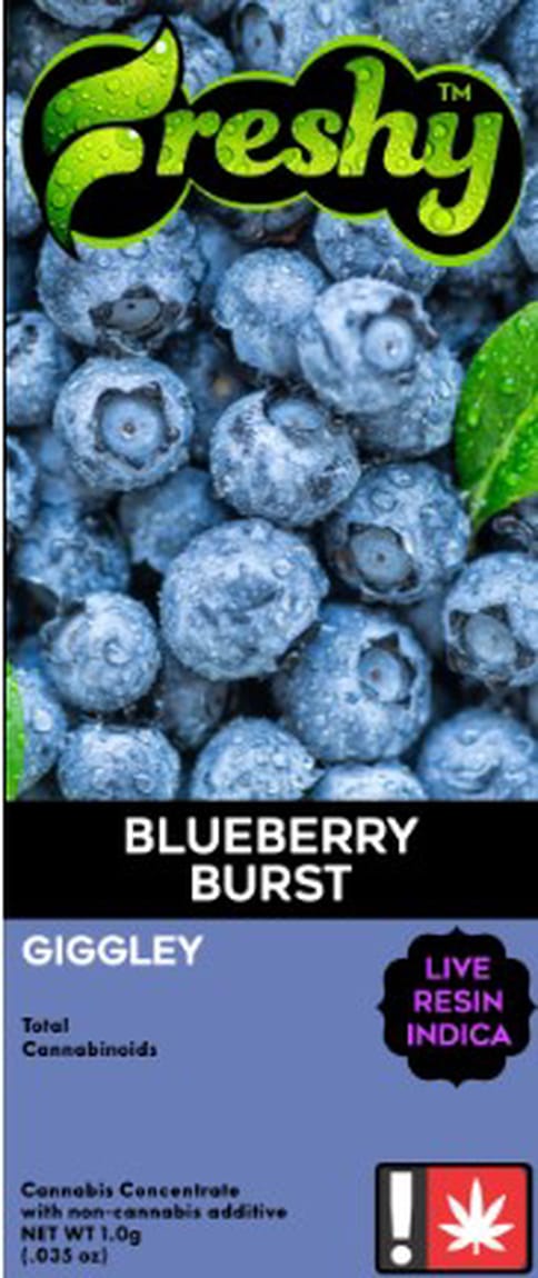 Freshy | Blueberry Burst | 1g | Flavored Live Resin | Cartridge