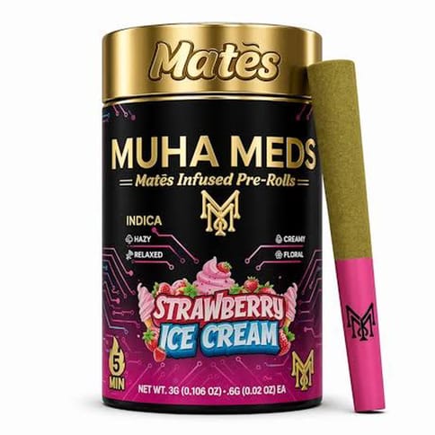 MM - Mates - Strawberry Ice Cream - .6g x 5pack - HR Infused Pre-Rolls