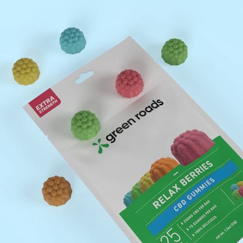 Extra Strength CBD Relax Berries (10ct) 250mg by Green Roads
