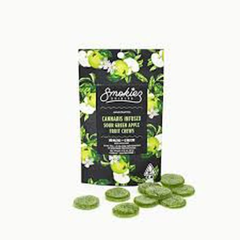 Smokiez - Sour Green Apple 1:1 Fruit Chews 100mg:100mg