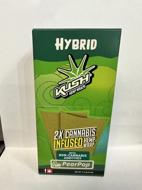 Kush Wraps | PearPop | Hybrid | 2PK | THC Infused Hemp Wraps