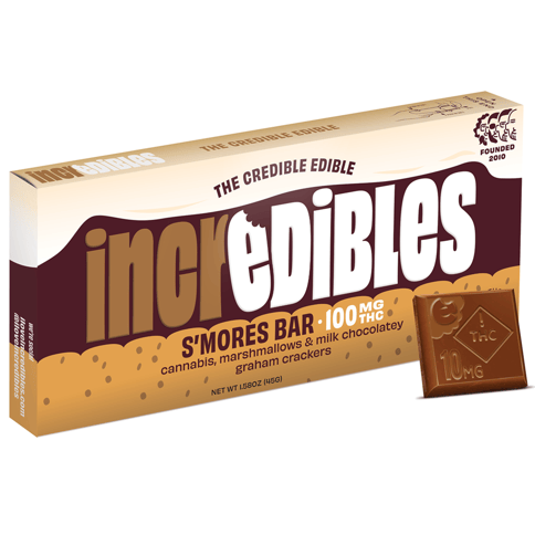 Smores Bar Incredibles 100MG Chocolate Bar