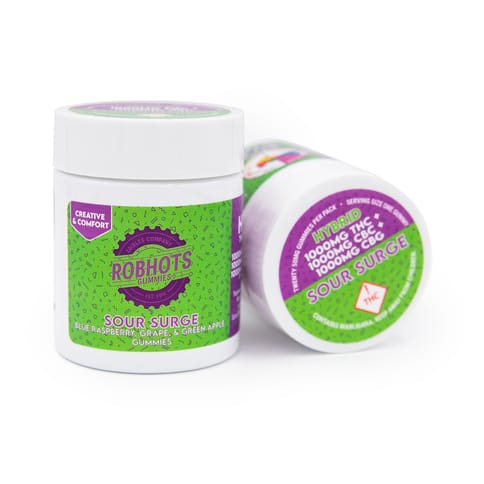 Robhots Gummies | Sour Surge 1:1:1 CBC:CBG:THC 1000mg Med