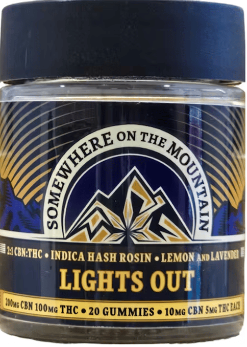 Lights Out Lemon Lavender Gummies 200mg CBD 100mg THC