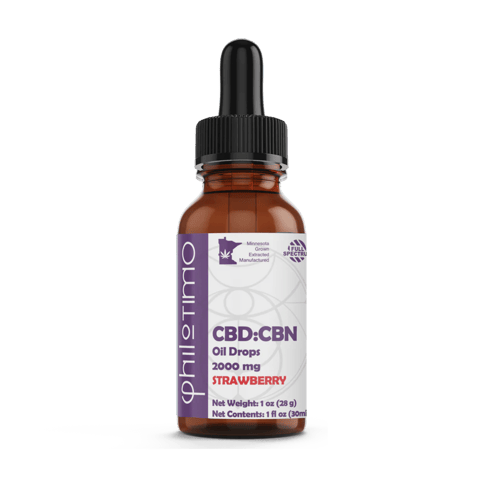 CBD:CBN Oil Drops | Strawberry | Philotimo |