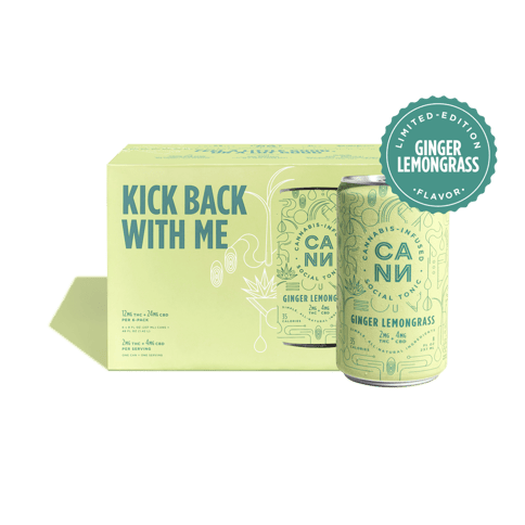 CANN Ginger Lemongrass | 2mg THC / 4mg CBD x 6 Infused Social Tonic Cans