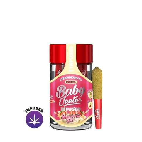 Infused Baby Jeeter 0.5G x 5 (2.5g) Preroll - Strawberry Cough (S)