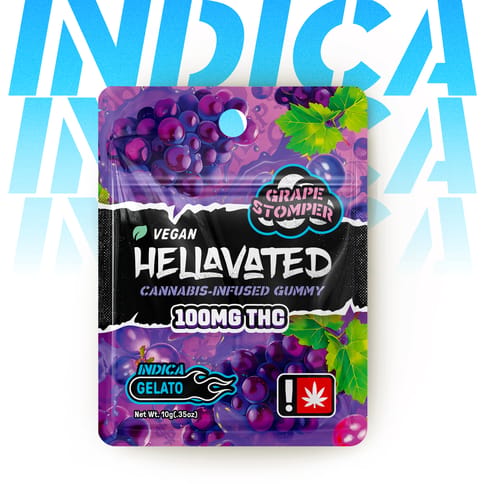 Hellavated Gummies | Grape Stomper 100mg Single