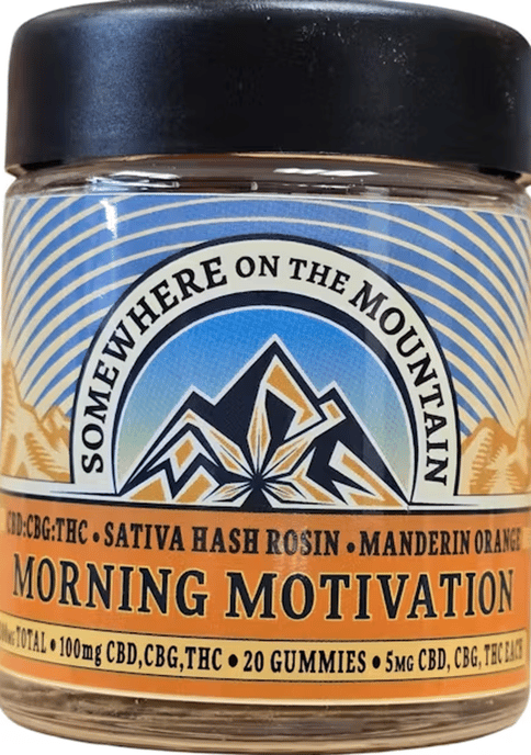 Morning Motivation Gummies 100mg THC 1:1:1 CBD CBG