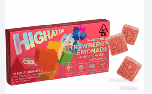 Highatus | Strawberry Lemonade | Sour Gummies | Sativa | 100mg | 10ct
