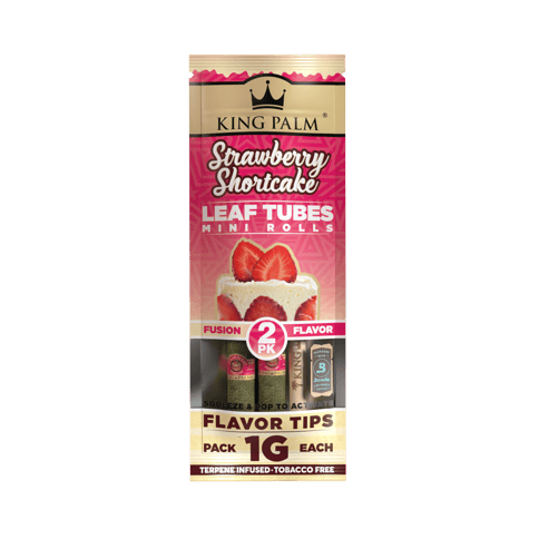 King Palm | 2 Mini Rolls | Strawberry Shortcake Flavor