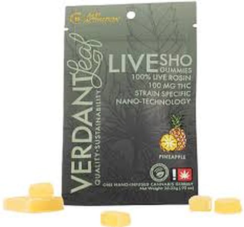 Pineapple Live SHO Gummy 100mg (Verdant Leaf)