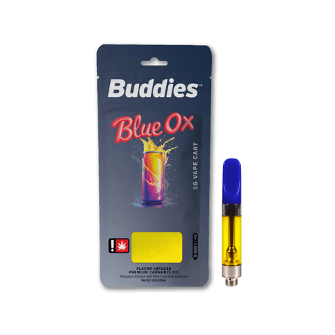 FLAVORED PREMIUM CANNABIS OIL CARTRIDGE | BLUE OX | HYBRID | 1 GRAM | 510 THREAD