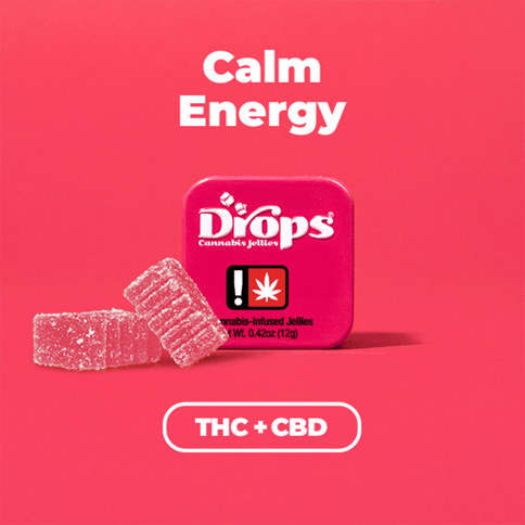 Drops CBD Jellies 2 Pack | 1:2 Raspberry 100mg
