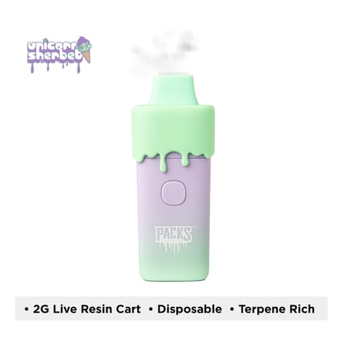 Packwoods Live Resin PacksPod | Unicorn Sherbet 2g Med