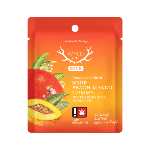 Sour Peach Mango Wyld Ones 100MG Gummy (Wyld)