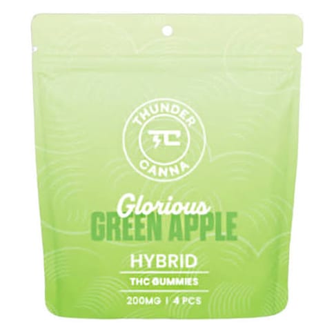 Green Apple 200mg Gummies | Thunder Canna