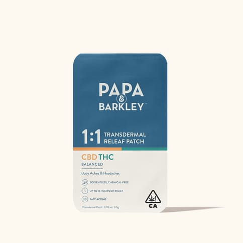 Papa & Barkley | 1:1 Releaf Patch | 15mg THC x 15mg CBD Transdermal Patch