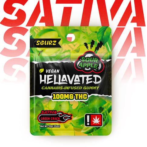 Hellavated Gummies | Sour Apple 100mg