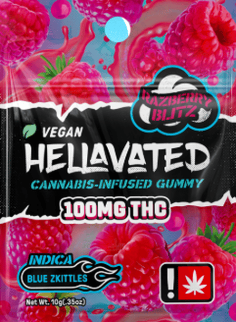 Razberry Blitz 100MG Gummy (Hellavated)