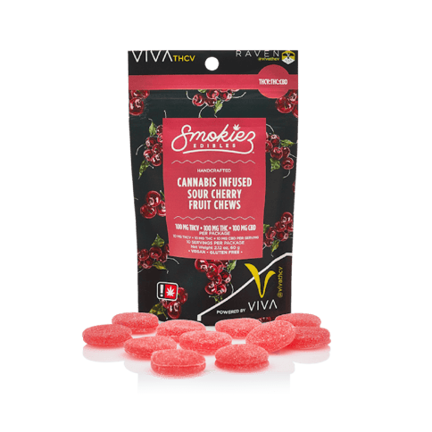 Smokiez Fruit Chews | Sour Cherry 1:2 100mg Rec