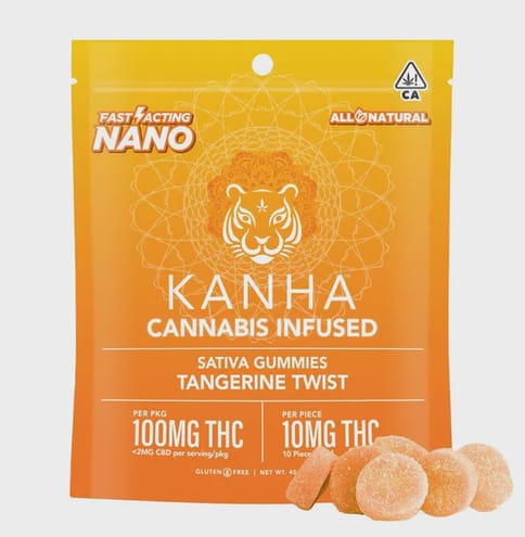 Kanha Nano | Tangerine Twist (S) | 10mg THC x 10 Gummies