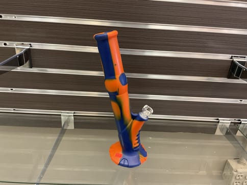 Blue Orange Silicon Bong