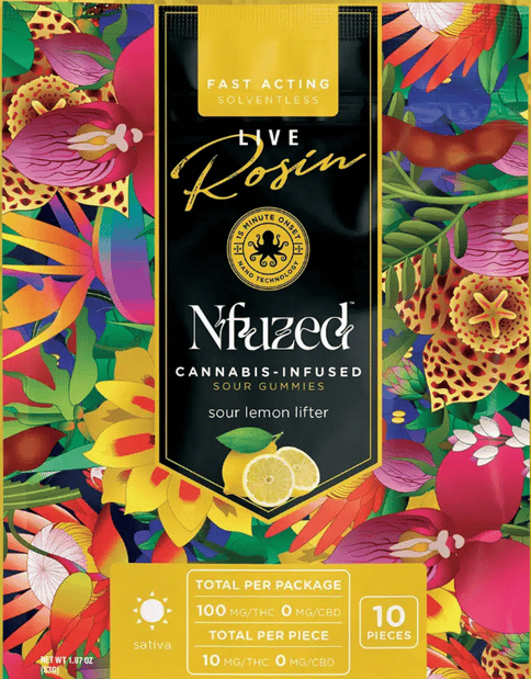NFuzed, Fast-Acting Vegan Live Rosin Sour Lemon
