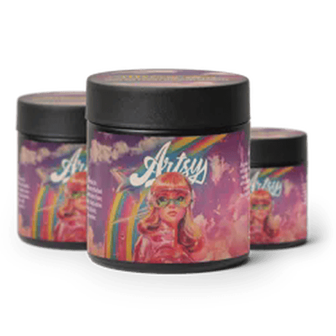 Artsy Cannabis Quarter Jar | Glitter Bomb 7g Rec